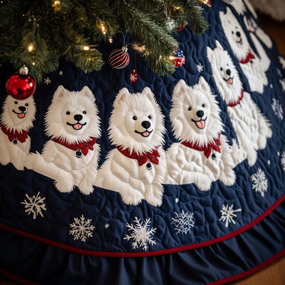 Christmas Samoyed Quilted Tree Skirt GFTONT3885