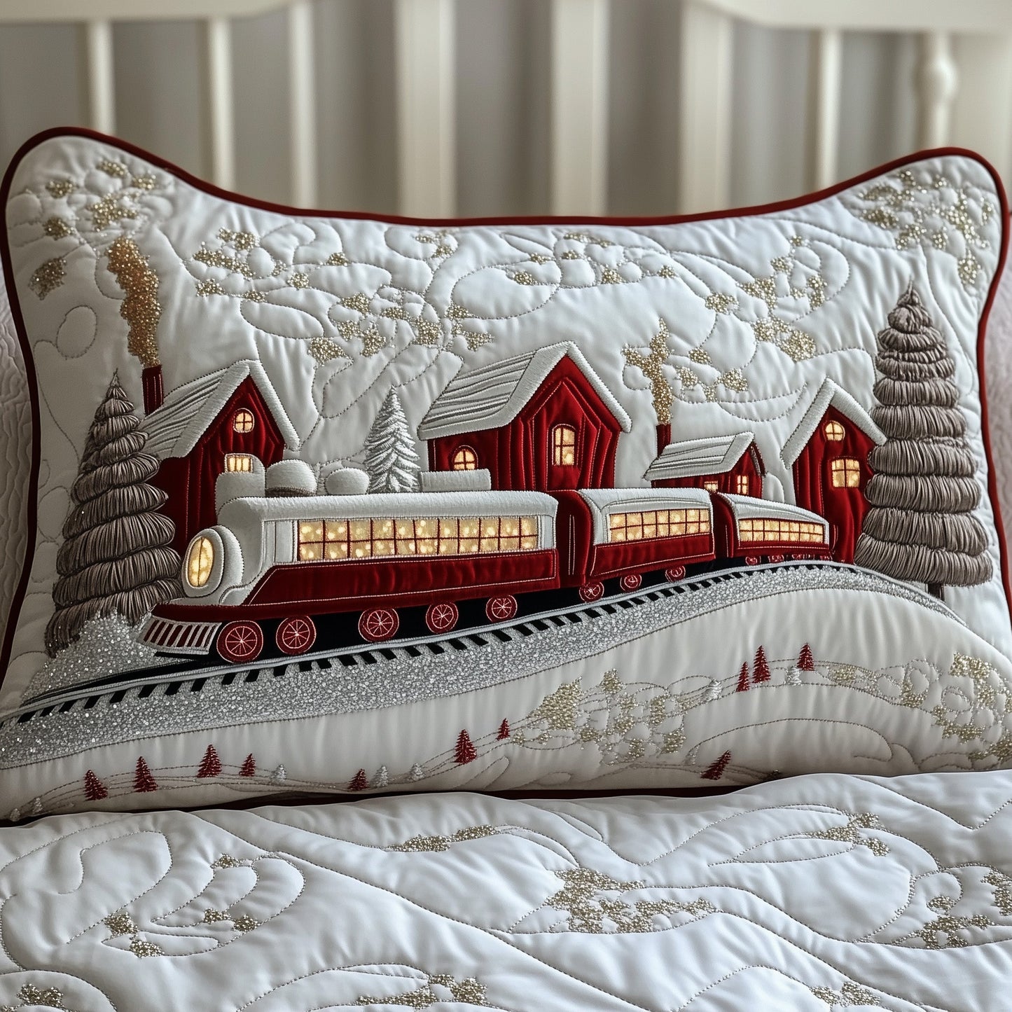 Christmas Railway Bedding Pillow Case GFTONT3925