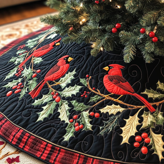 Cardinal Harmony Quilted Tree Skirt GFTONT3929