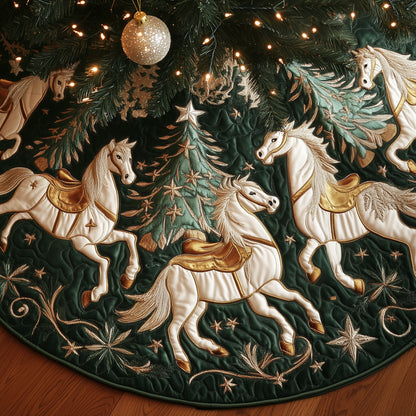 Yuletide Ride Quilted Tree Skirt GFTONT4073