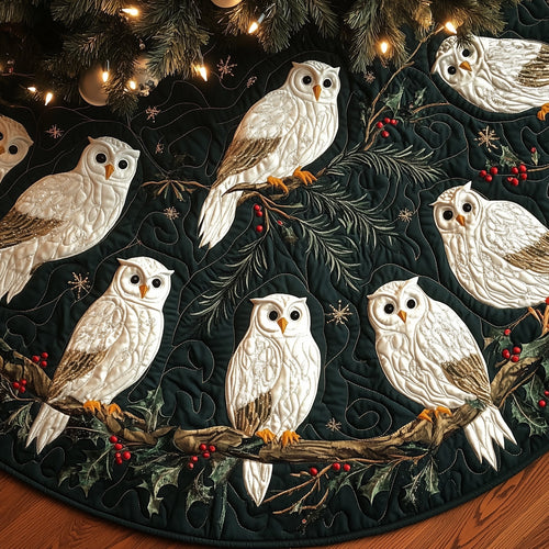 Festive Owl Quilted Tree Skirt GFTONT4156