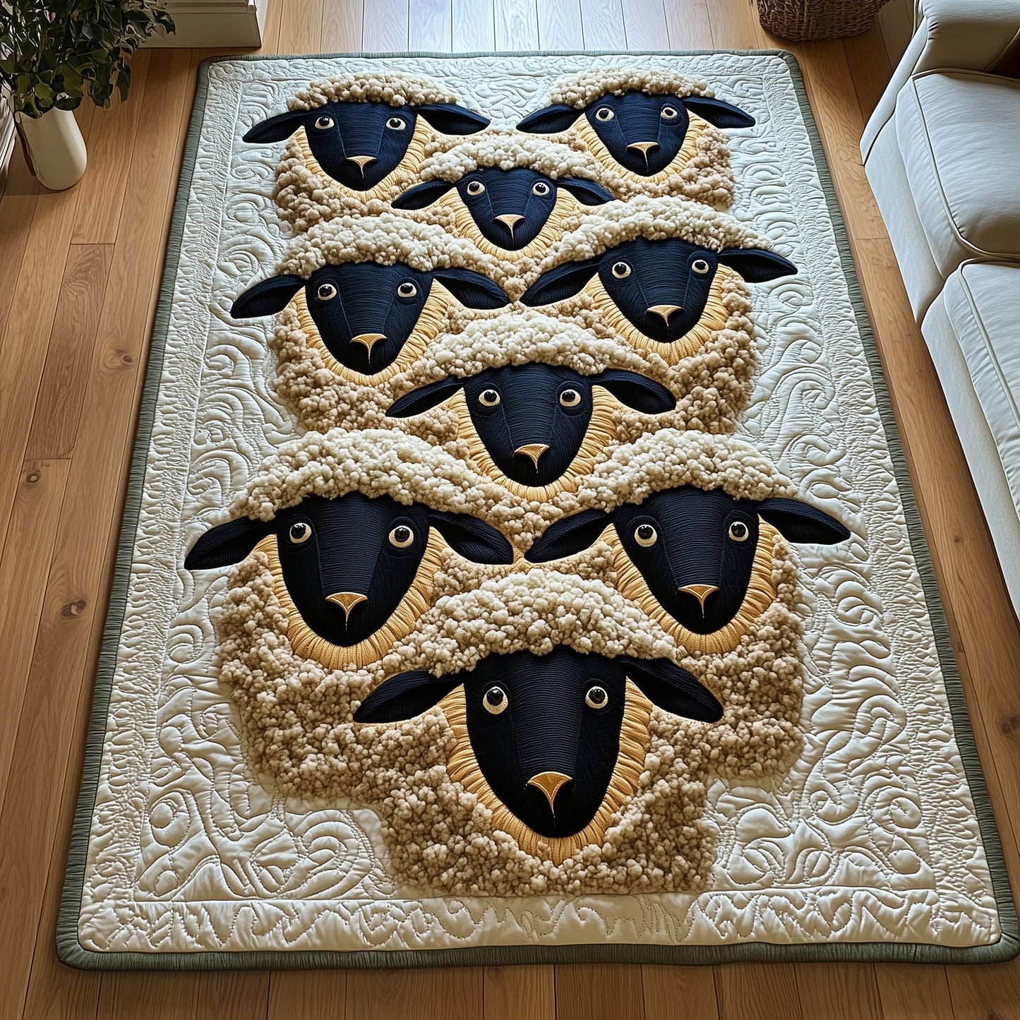 Whimsical Sheep Area Rug GFTONT4306