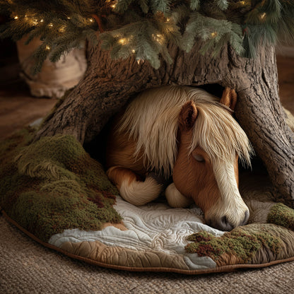 Holiday Farmstead Horse Quilted Tree Skirt GFTONT5057