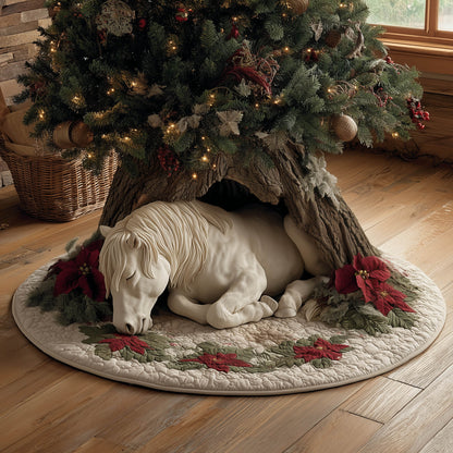 Holiday Farmstead Horse Quilted Tree Skirt GFTONT5059