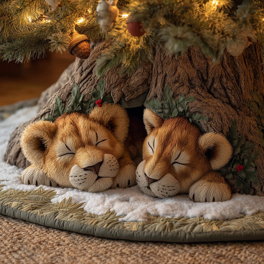 Holiday Farmstead Lion Quilted Tree Skirt GFTONT5061