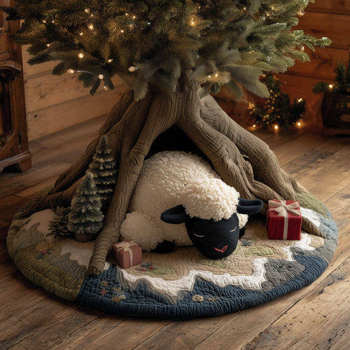 Holiday Farmstead Sheep Quilted Tree Skirt GFTONT5069
