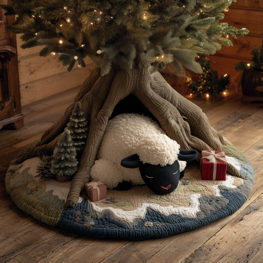 Holiday Farmstead Sheep Quilted Tree Skirt GFTONT5069