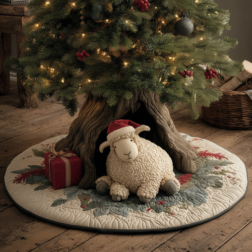 Holiday Farmstead Sheep Quilted Tree Skirt GFTONT5070