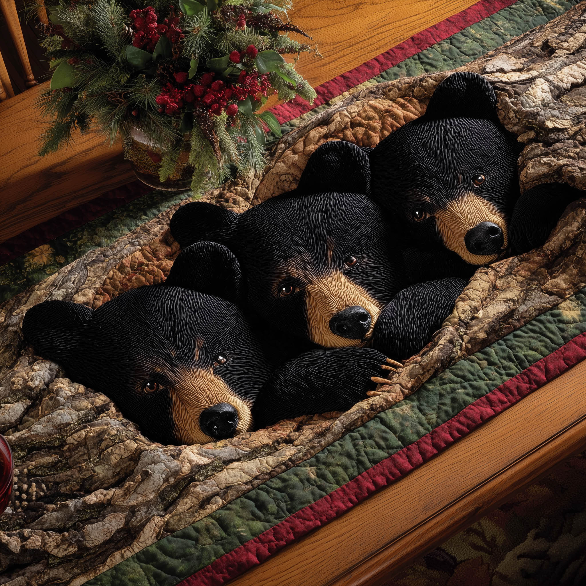 Bear Quilt Rack Bear Family Quilted Table Runner GFTONT5191 – Willow Quilt