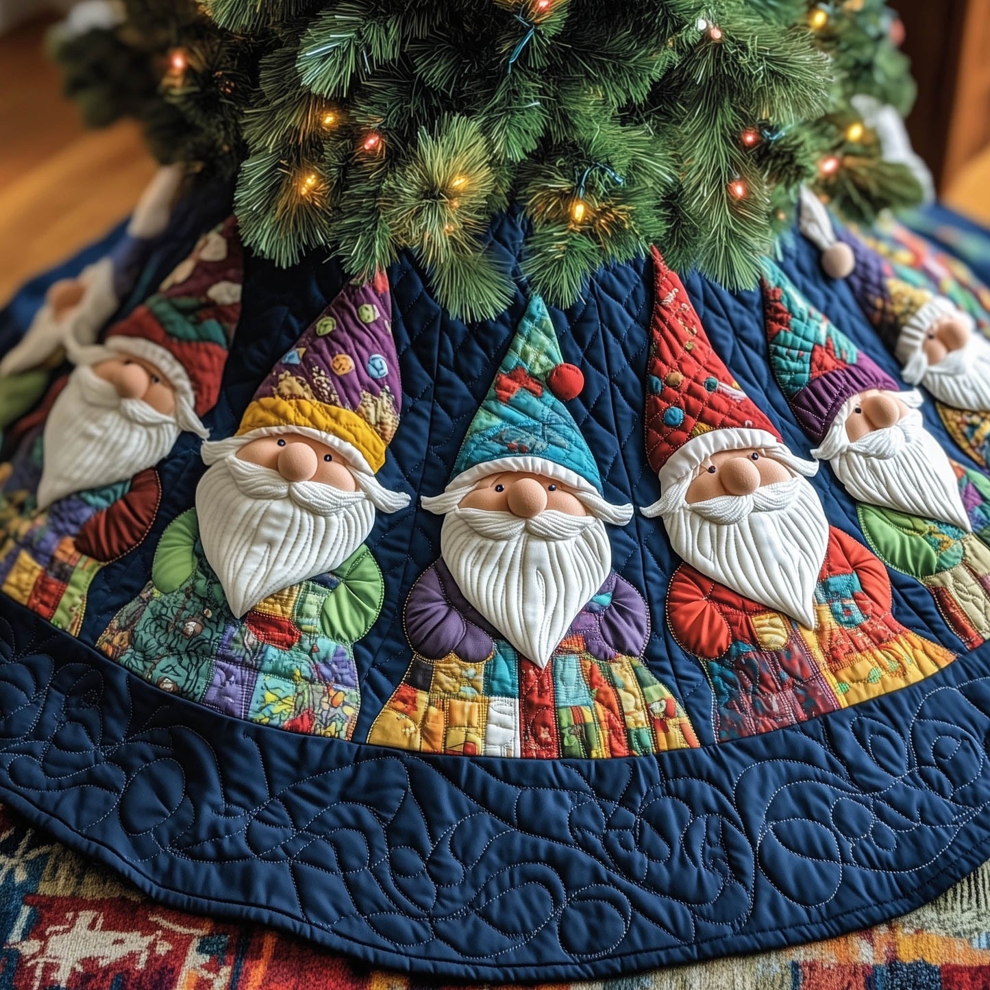 Gnome Quilted Tree Skirt GFTONT5532