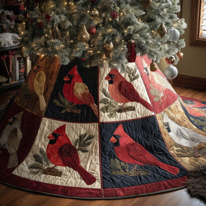 Charming Cardinal Quilted Tree Skirt GFTONT5540