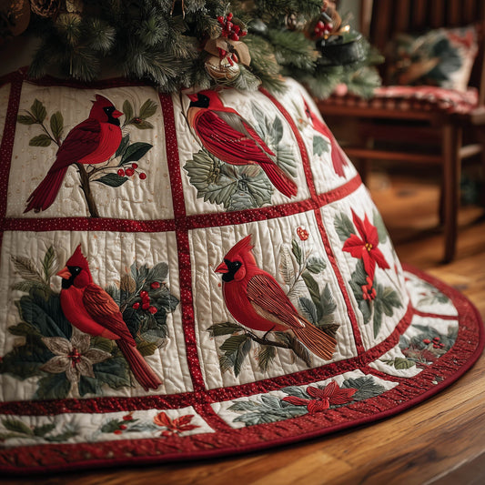 Charming Cardinal Quilted Tree Skirt GFTONT5541