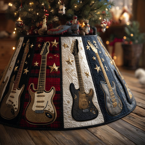 Melodic Guitar Quilted Tree Skirt GFTONT5596