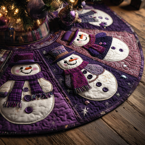 Snowmen Assemble Quilted Tree Skirt GFTONT5598
