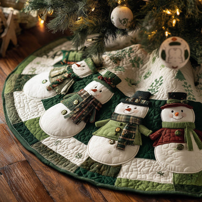 Snowmen Assemble Quilted Tree Skirt GFTONT5599