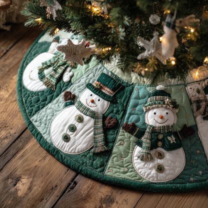 Snowmen Holiday Quilted Tree Skirt GFTONT5600