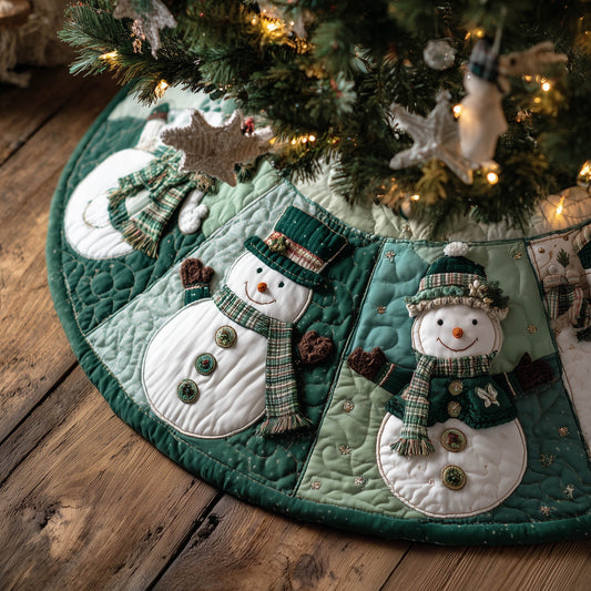Snowmen Holiday Quilted Tree Skirt GFTONT5600