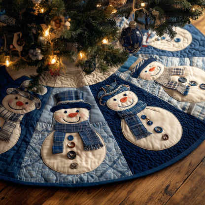 Snowmen Holiday Quilted Tree Skirt GFTONT5601