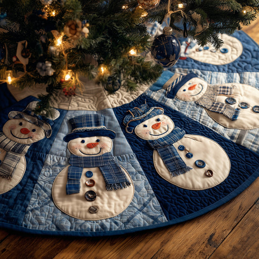 Snowmen Holiday Quilted Tree Skirt GFTONT5601