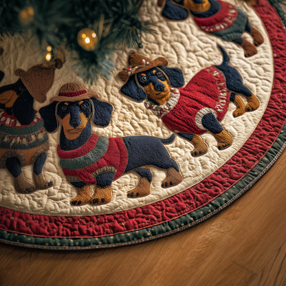 Adorable Dachshund Quilted Tree Skirt GFTONT5603