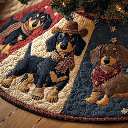 Dachshund Joy Quilted Tree Skirt GFTONT5607