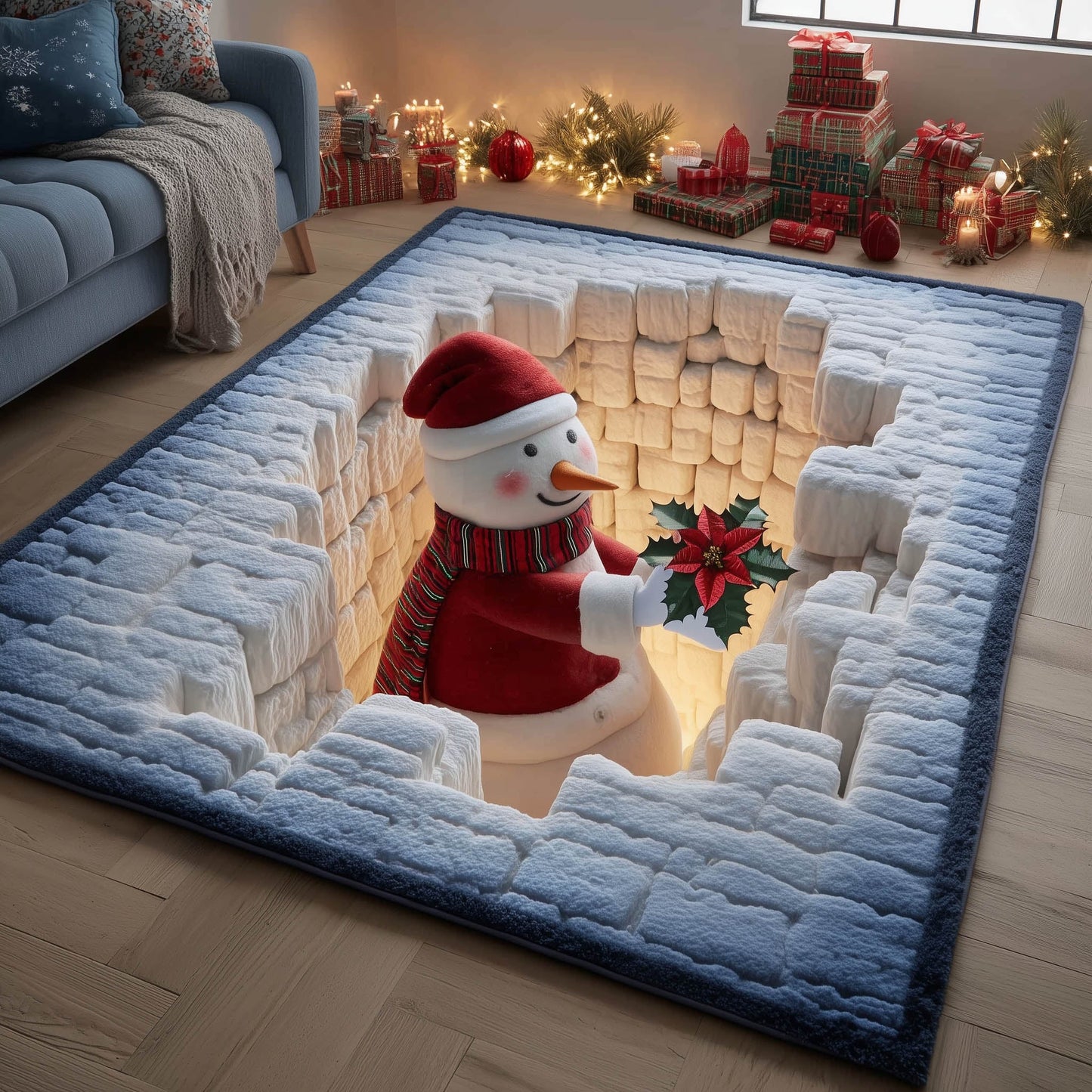 Winter Snowman Area Rug GFTONT5627