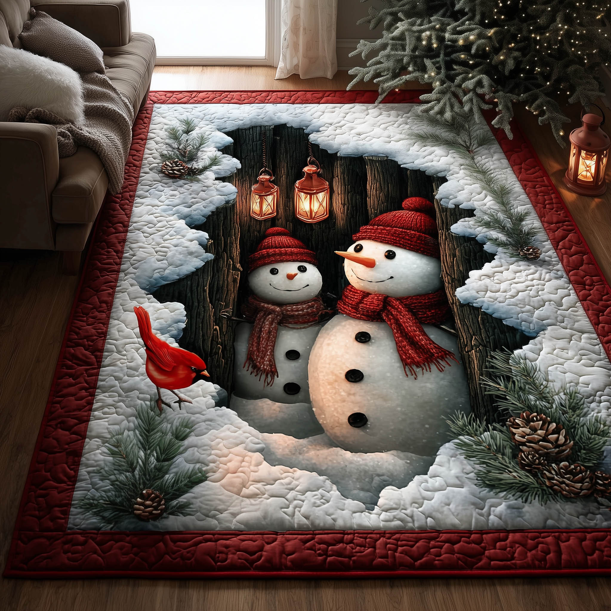 Snowman Delights Area Rug GFTONT5632 – Willow Quilt