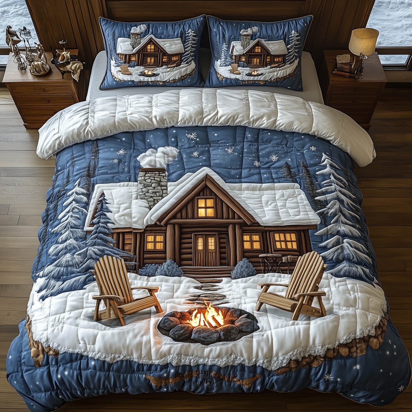 Snow Cabin Duvet Cover Set GFTONT5640