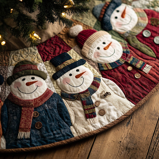 Festive Snowman Quilted Tree Skirt GFTONT5643