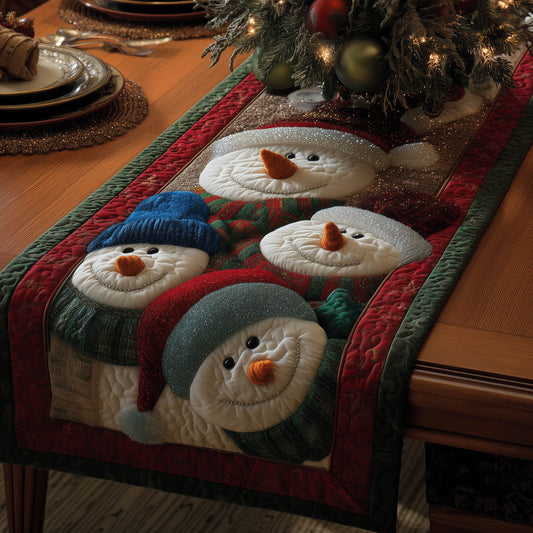 Yuletide Snowman Quilted Table Runner GFTONT5652