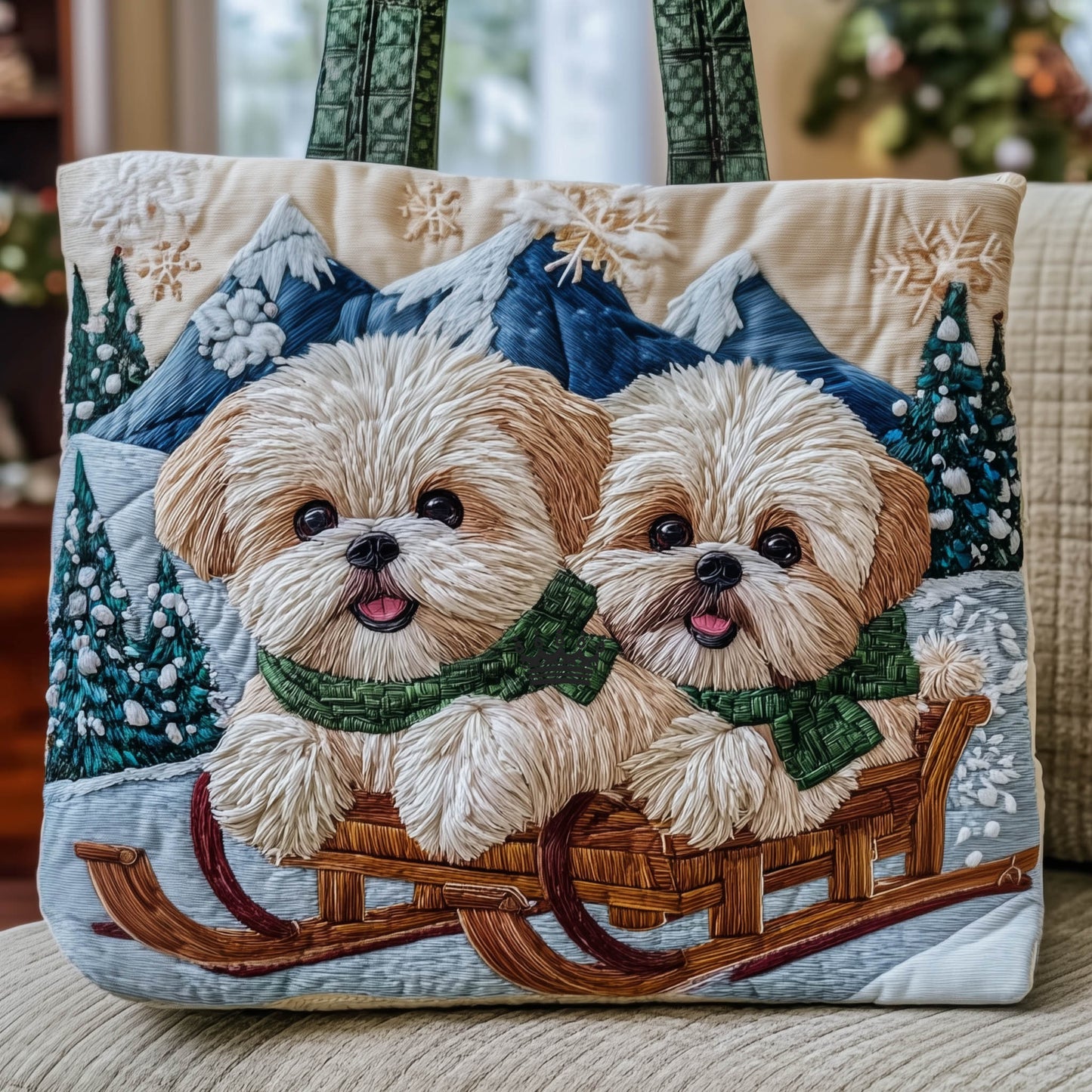 Shih Tzu Joy Quilted Tote Bag GFTONT5671
