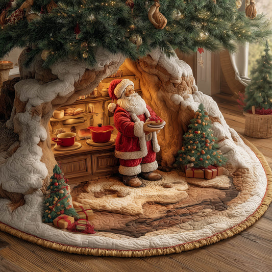 Santa Kitchen Quilted Tree Skirt GFTONT5689