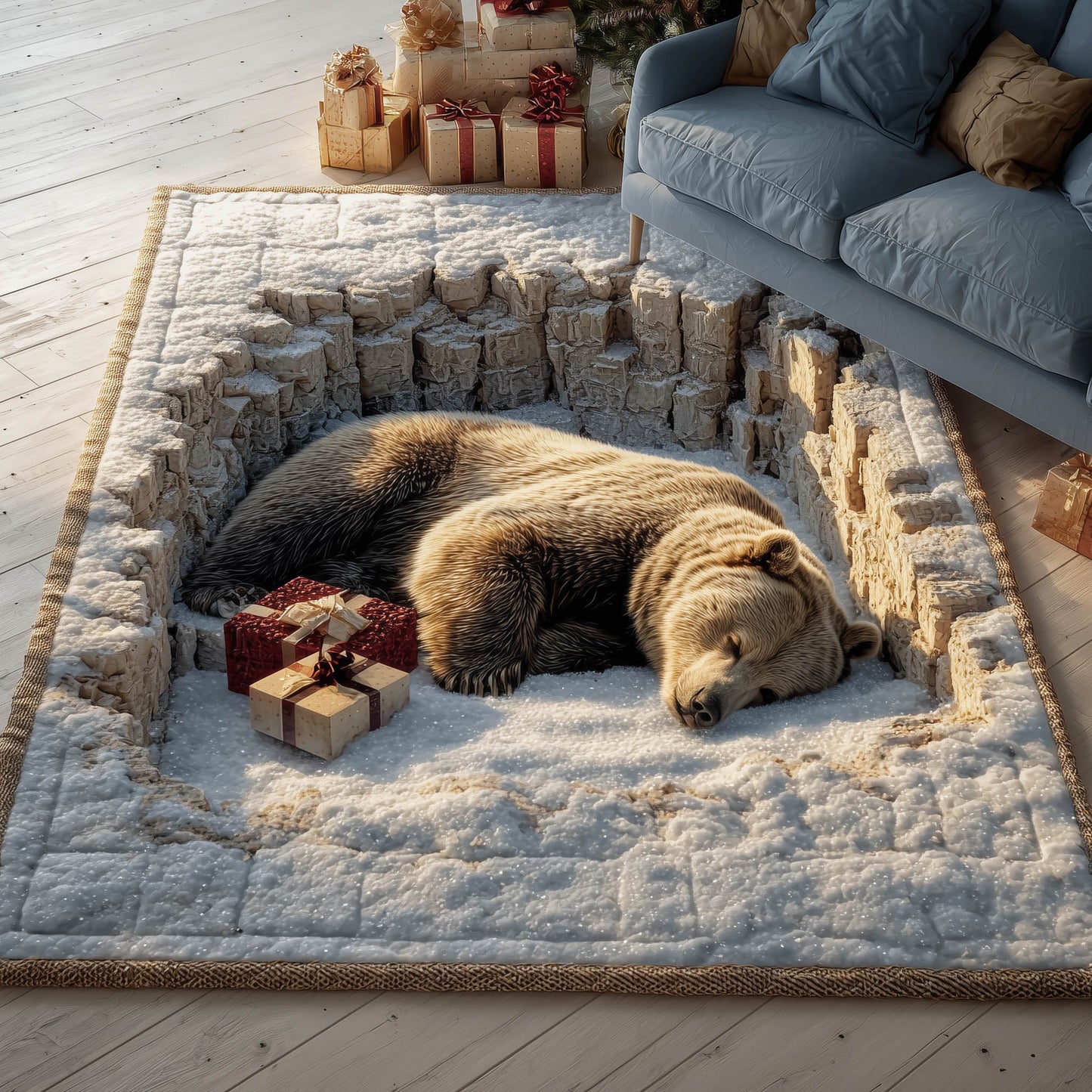 Brown Bear Area Rug GFTONT5693