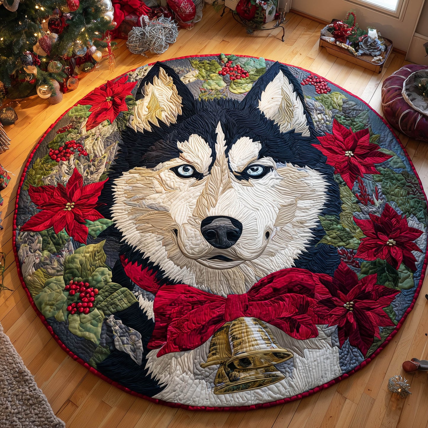 Delightful Husky Quilted Round Mat GFTONT5710