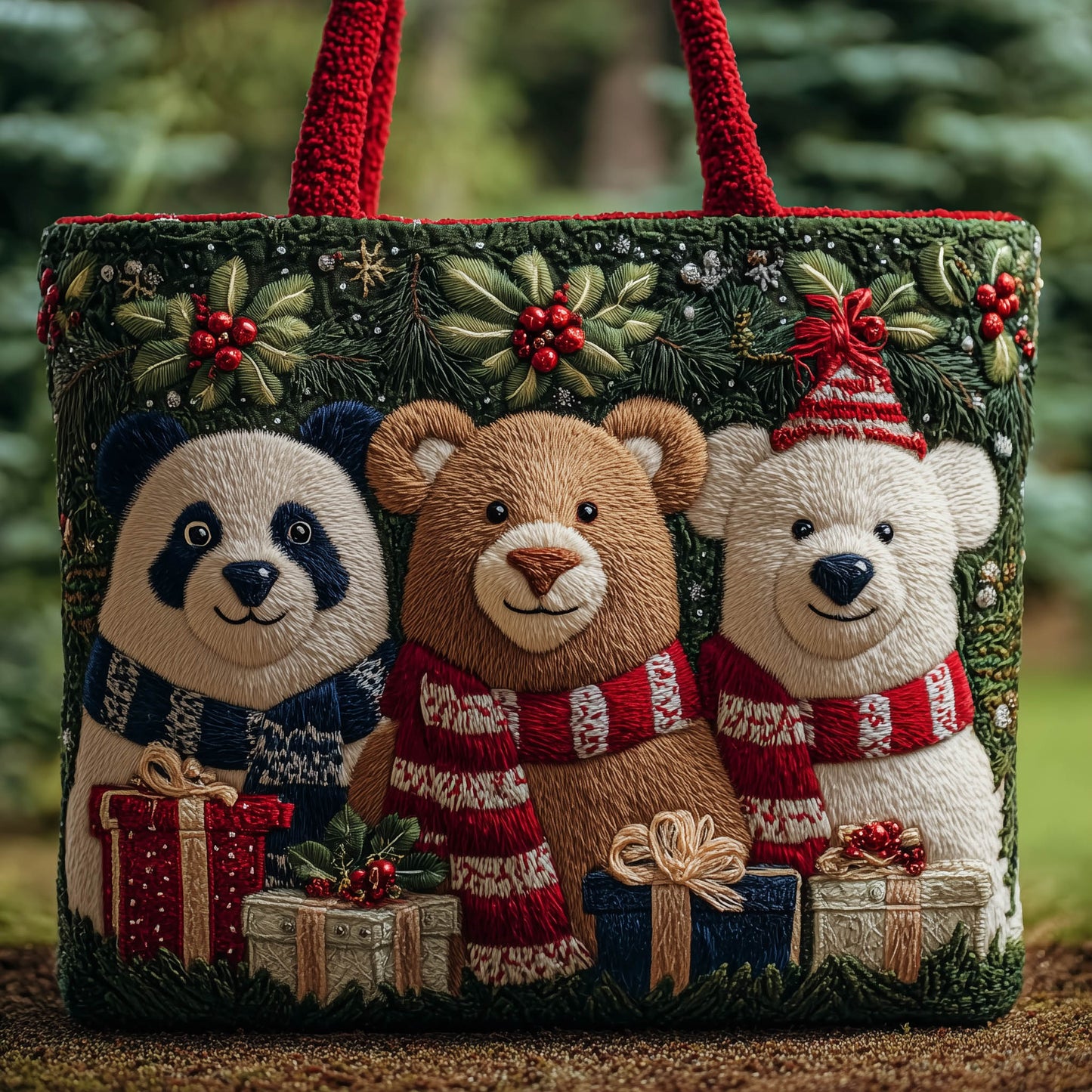Christmas Trio Quilted Tote Bag GFTONT5727