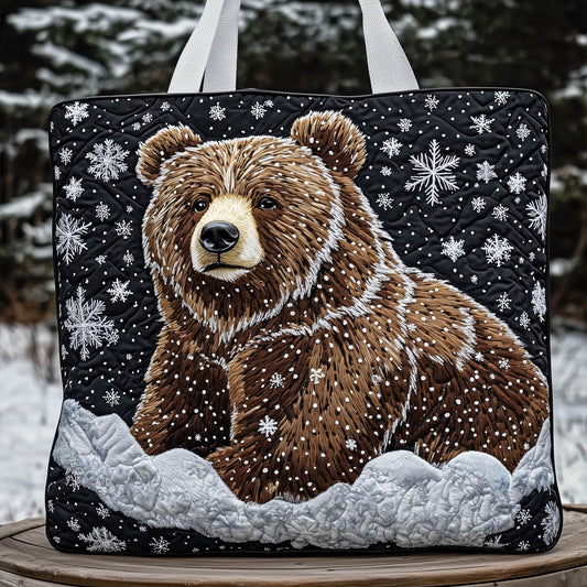 Winter Grizzly Quilted Tote Bag GFTONT5728