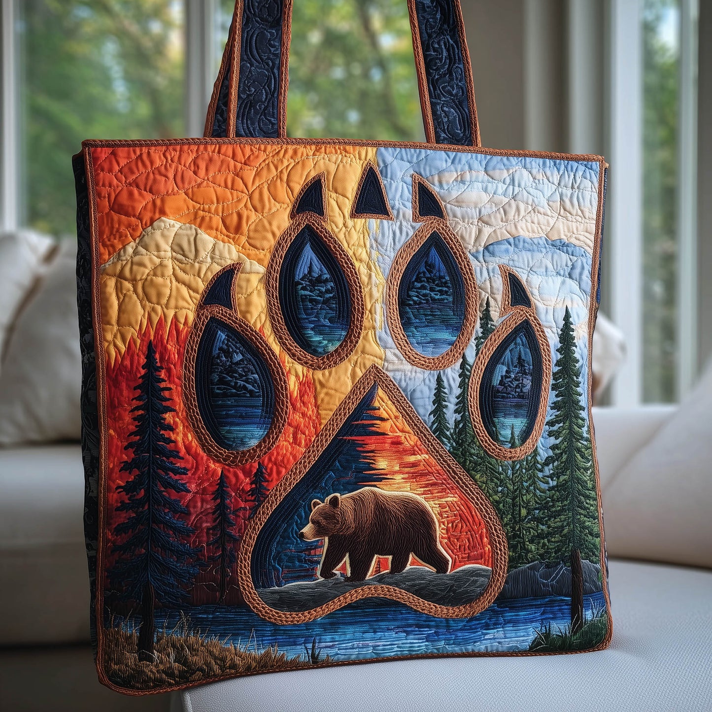 Bear Life Quilted Tote Bag GFTONT5731