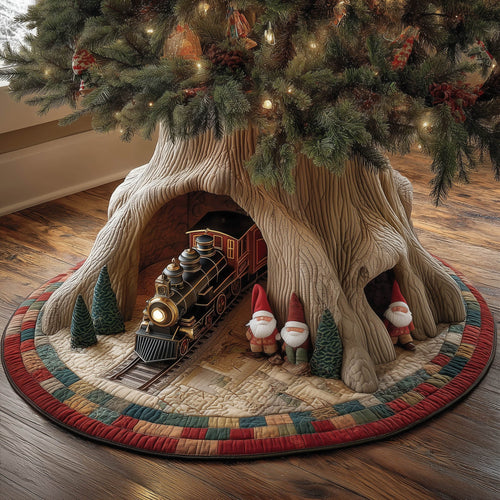 Gnome Express Quilted Tree Skirt GFTONT5749