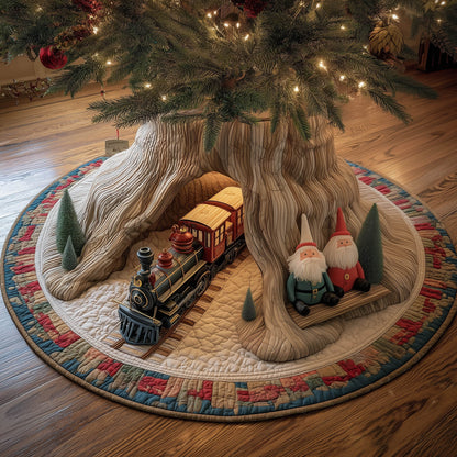 Christmas Train Quilted Tree Skirt GFTONT5755