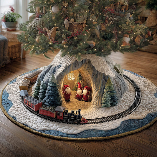 Christmas Train Quilted Tree Skirt GFTONT5756