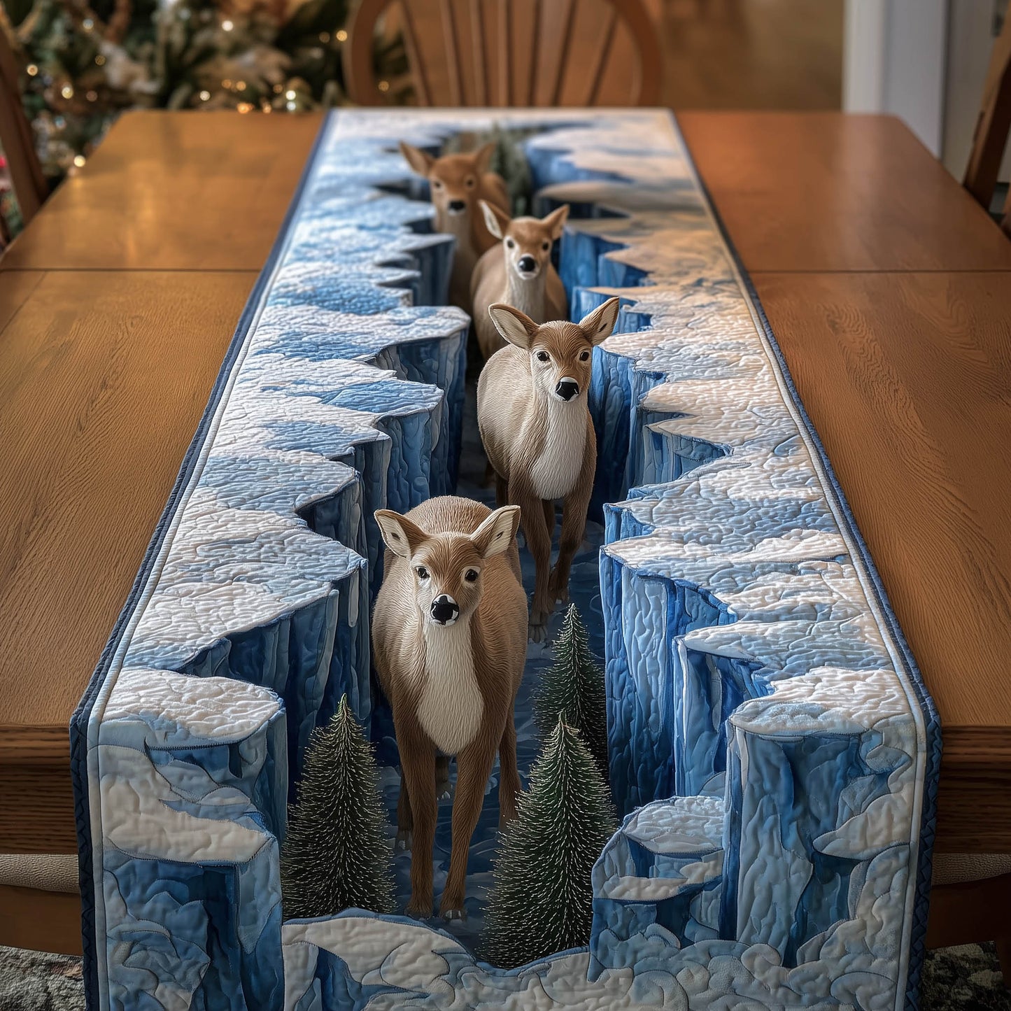 Winter Deer Quilted Table Runner GFTONT5766