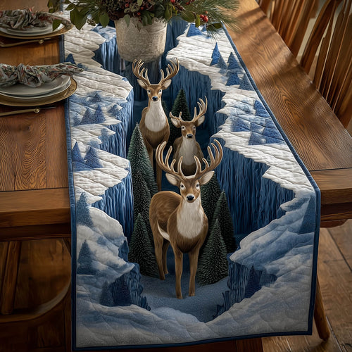 Winter Deer Quilted Table Runner GFTONT5767