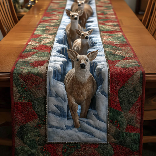 Seasonal Deer Quilted Table Runner GFTONT5769
