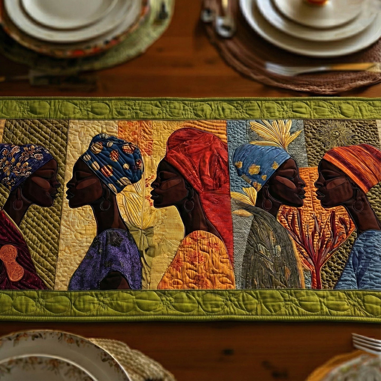 Melanin Quilted Table Runner GFTONT5946
