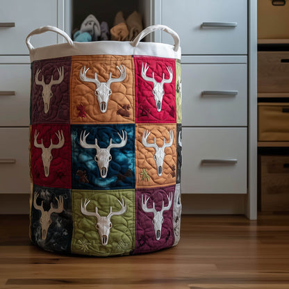 Deer Skull Quilted Laundry Basket GFTONT5956