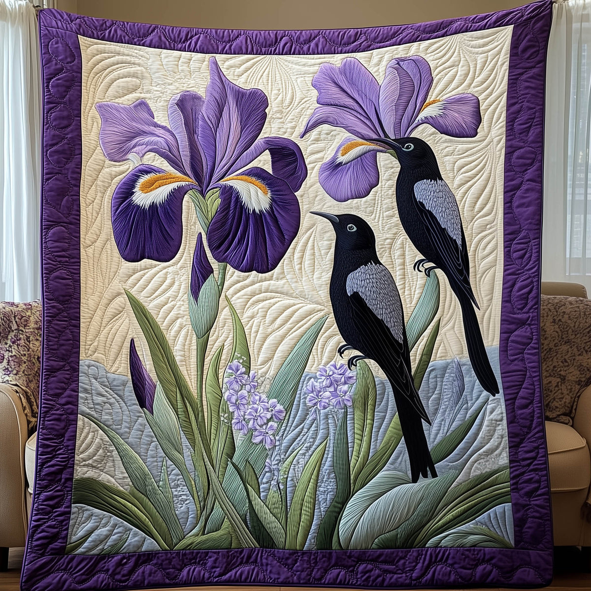 Iris Petal Quilted Blanket GFTONT6001