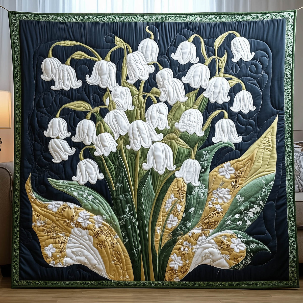 Lily of the Valley Quilted Blanket GFTONT6004