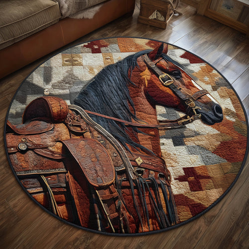 Prairie Horse Quilted Round Mat GFTONT6073
