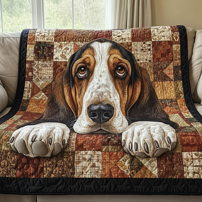 Adorable Basset Quilted Blanket GFTONT6086