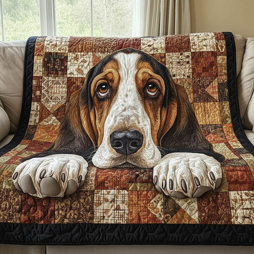 Adorable Basset Quilted Blanket GFTONT6086
